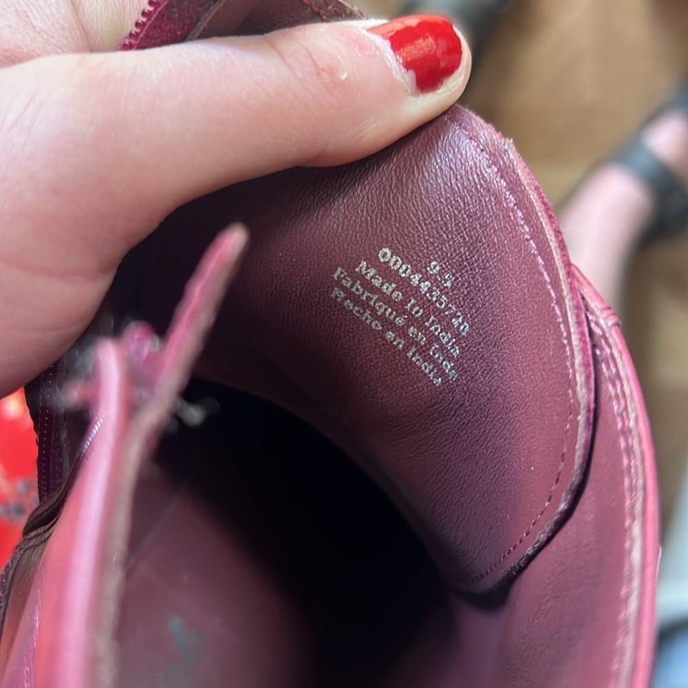 Free people leather Burgundy Buckle Ankle Boots - Picture 8 of 8